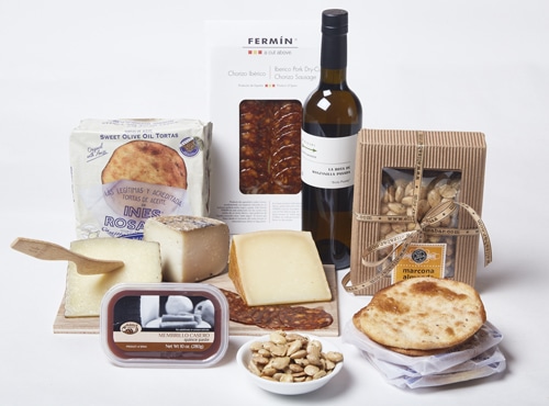 Tapas Time Spanish Gift Basket with Wine