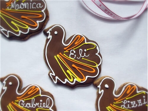 Thanksgiving Place Card Cookies